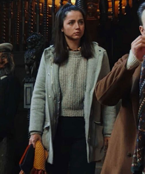 Ana De Armas Knives Out Wool Coat - Image 7