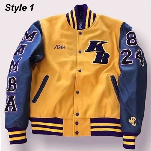 Kobe Bryant Legend Never Die Varsity Yellow/Blue Jacket