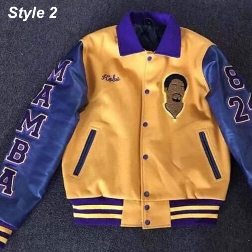 Kobe Bryant Legend Never Die Varsity Yellow/Blue Jacket - Image 2