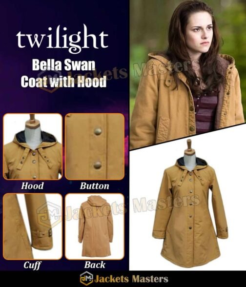 Kristen Stewart Twilight Coat with Hood - Image 10