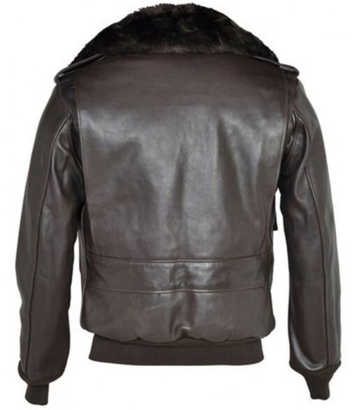 The Thing Kurt Russell Leather Jacket with Fur Collar - Image 2