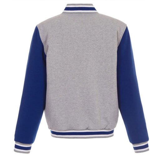 LA Clippers Gray and Royal Varsity Wool Jacket - Image 2