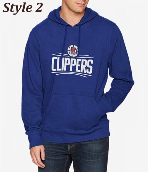 LA Clippers NBA Blue Pullover Hoodie - Image 2