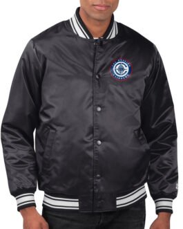 LA Clippers Printed Team Varsity Satin Jacket