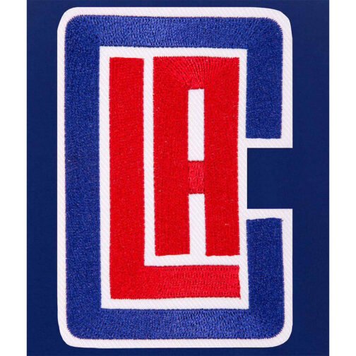 LA Clippers Varsity Royal and White Jacket - Image 3
