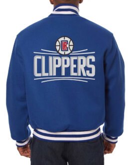 LA Clippers Royal Varsity Wool Jacket
