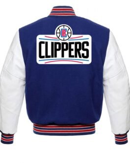 Los Angeles Clippers Varsity Basketball Blue and White Jacket