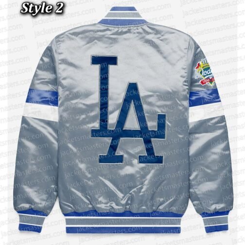 LA Dodgers Home Game Varsity Satin Jacket - Image 4