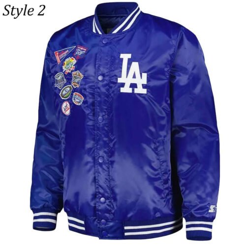 LA Dodgers Patch Royal Jacket - Image 2
