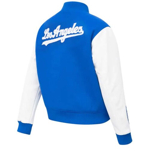 LA Dodgers Royal Varsity Wool/leather Jacket - Image 2