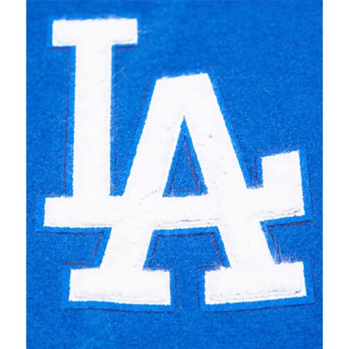 LA Dodgers Royal Varsity Wool/leather Jacket - Image 4