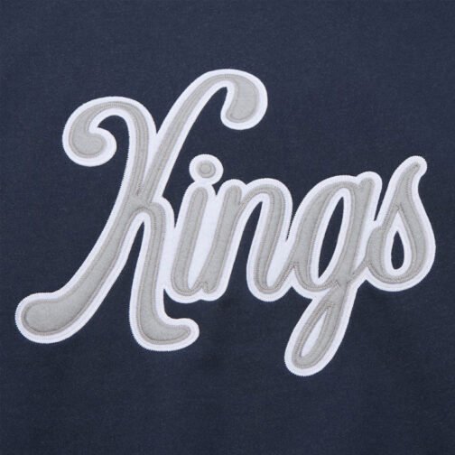 LA Kings Navy and White Fleece Varsity Jacket - Image 5