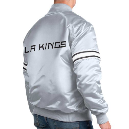 LA Kings Silver Satin Jacket - Image 2