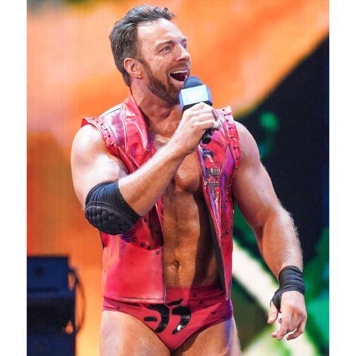 LA Knight Red Leather Vest - Image 2