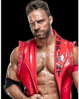 LA Knight Red Leather Vest