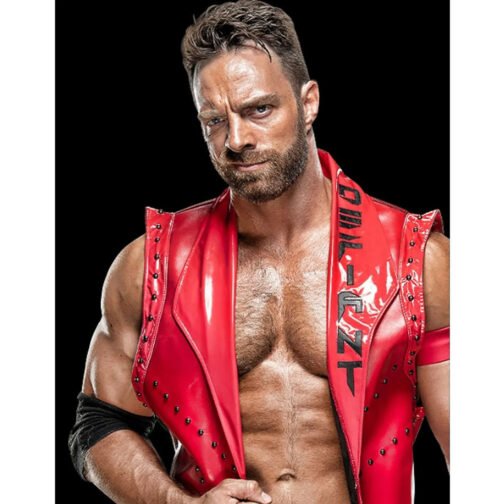 LA Knight Red Leather Vest