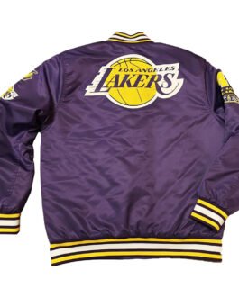 LA Lakers 48 West Purple Varsity Bomber Jacket