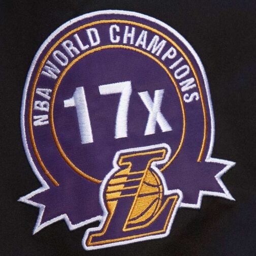 LA Lakers Black Out Satin Jacket - Image 5