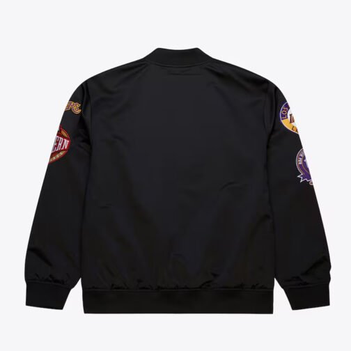 LA Lakers Black Out Satin Jacket - Image 2