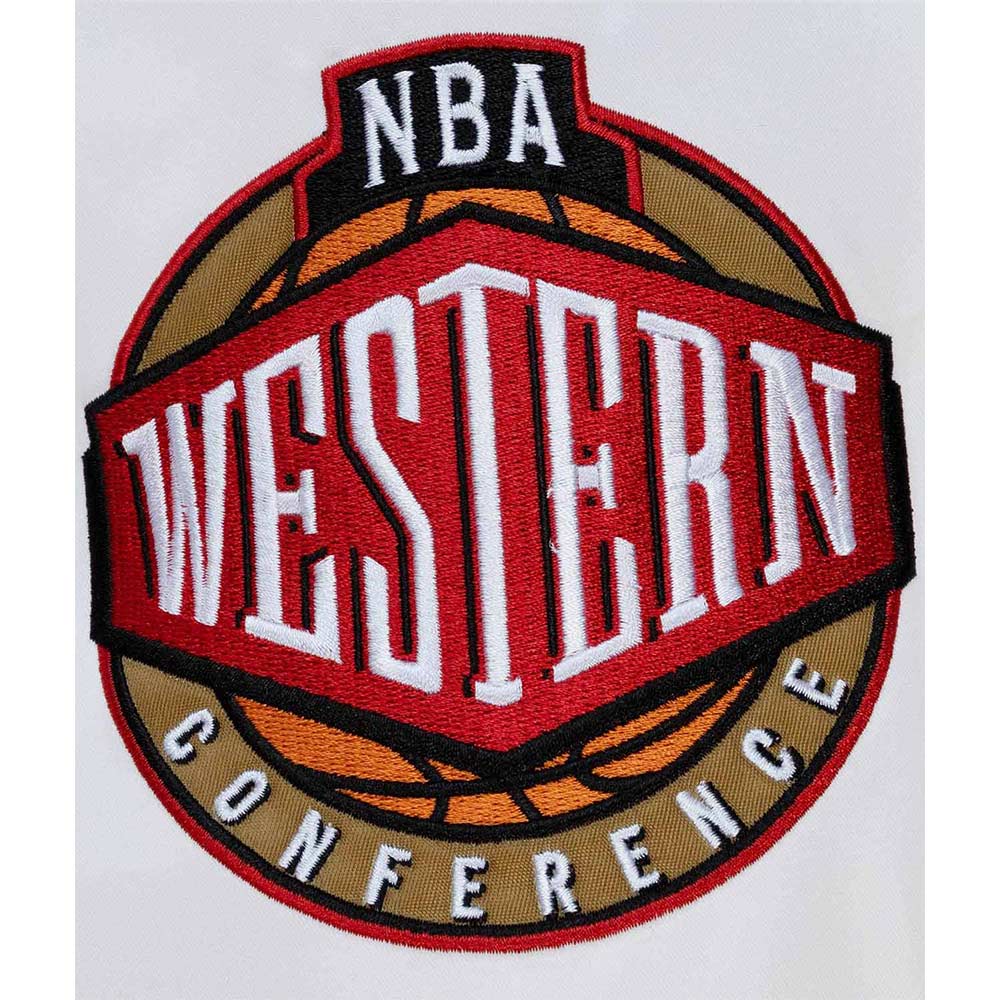 LA Lakers City Collection White Varsity Satin Jacket - Image 15