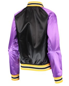 LA Lakers Hardwood Classics Raglan Satin Jacket
