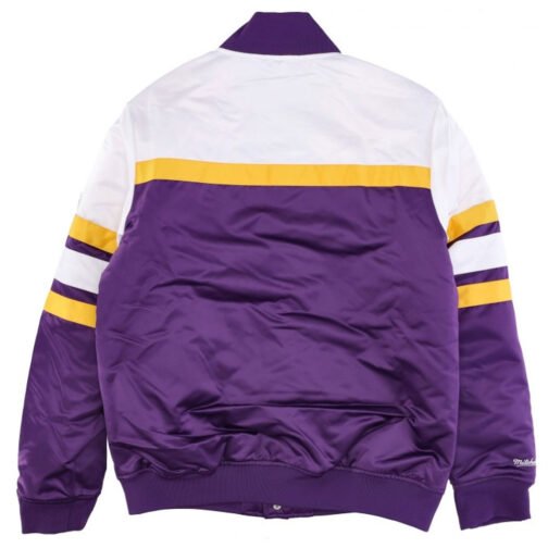 Hardwood Classics Script LA Lakers Satin Jacket - Image 4