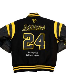 LA Lakers Kobe Bryant Collage Legends Black Varsity Jacket