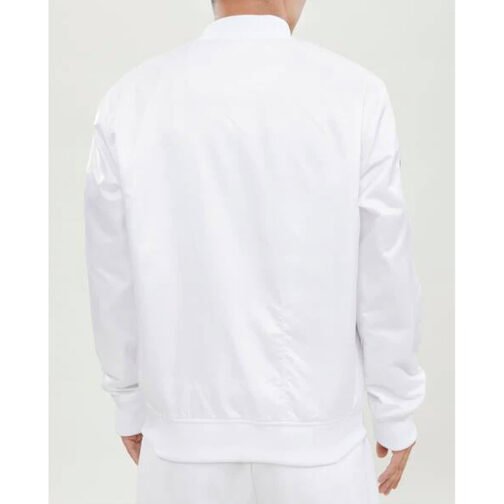 LA Lakers White Satin Jacket - Image 2