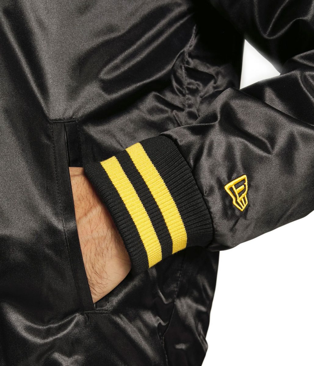 LA Lakers Black Bomber Wordmark Jacket - Image 9