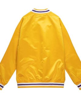 LA Lakers Yellow Lightweight Satin Jacket