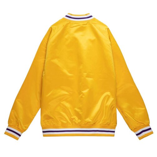 LA Lakers Yellow Lightweight Satin Jacket - Image 2