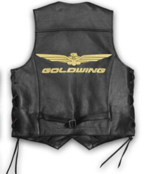 Goldwing Biker Black Leather Vest - Image 3