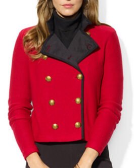 Twisted Kylie Bunbury Red Peacoat