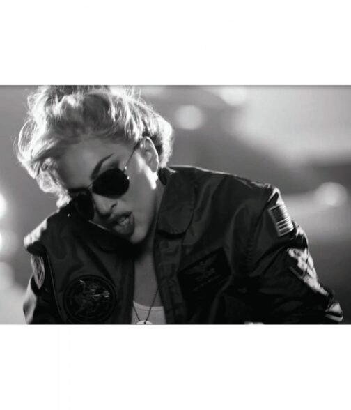 Lady Gaga Top Gun 2 Green Cotton Jacket - Image 8