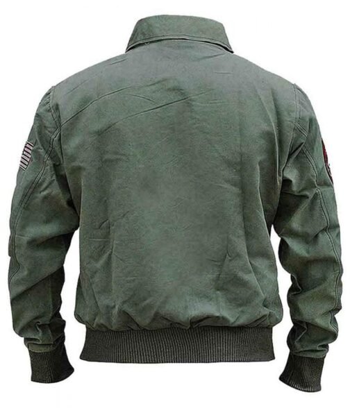 Lady Gaga Top Gun 2 Green Cotton Jacket - Image 3