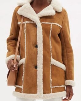 Superman and Lois Emmanuelle Chriqui Shearling Suede Leather Jacket