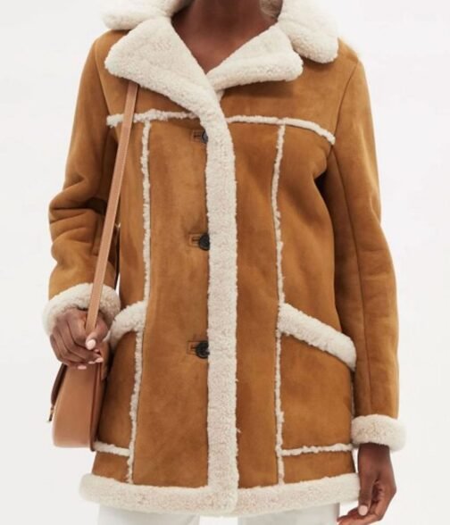 Superman and Lois Emmanuelle Chriqui Shearling Suede Leather Jacket