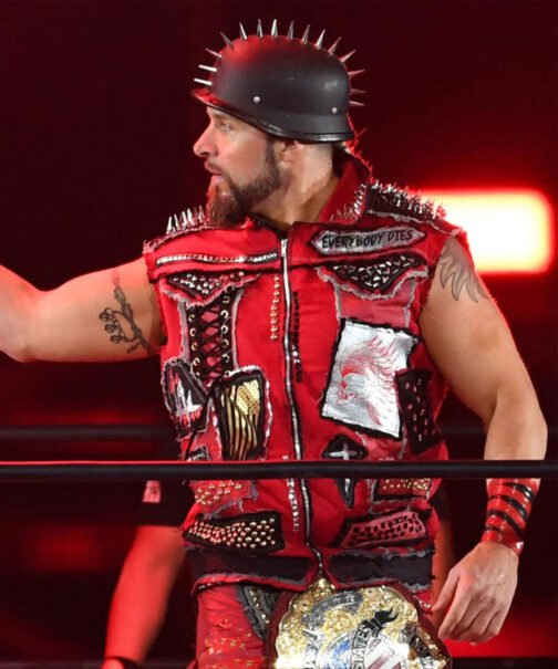 Lance Archer AEW Red Leather Vest - Image 2