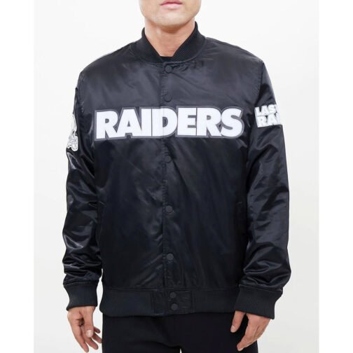 Las Vegas Raiders Big Logo Satin Jacket