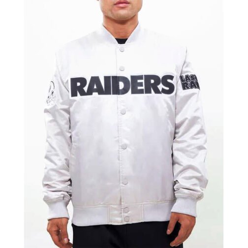 Las Vegas Raiders Big Logo Satin Jacket - Image 2