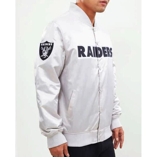 Las Vegas Raiders Big Logo Satin Jacket - Image 6