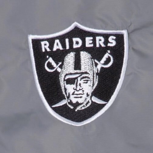 Las Vegas Raiders Black and Gray Throwback Jacket - Image 4