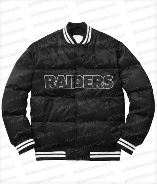 Las Vegas Raiders Bubble Black Varsity Jacket