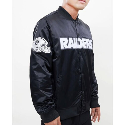 Las Vegas Raiders Big Logo Satin Jacket - Image 5