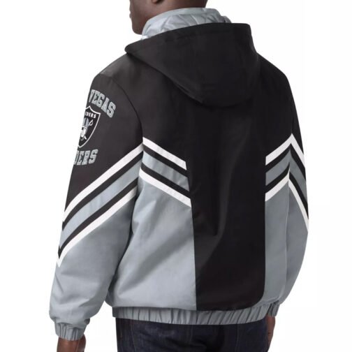 Las Vegas Raiders Black/Silver Maximum Hooded Jacket - Image 2
