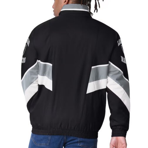 Las Vegas Raiders Captain Black Varsity Satin Jacket - Image 2