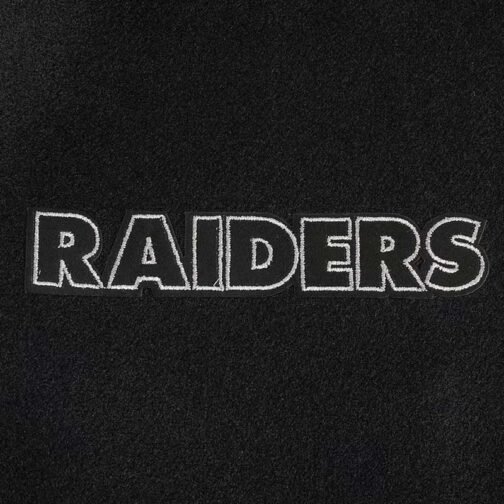 Las Vegas Raiders Full-Zip Black Varsity Jacket - Image 8