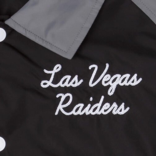 Las Vegas Raiders Black and Gray Throwback Jacket - Image 5