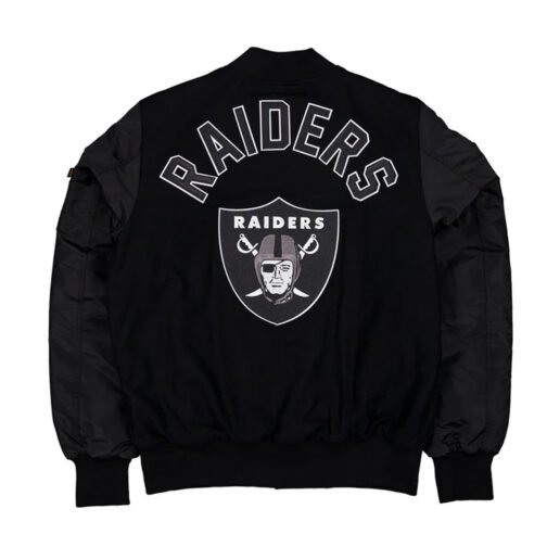 Las Vegas Raiders MA-1 Historic Varsity Jacket - Image 2