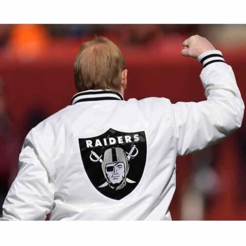 Mark Davis Las Vegas Raiders White Jacket - Image 11